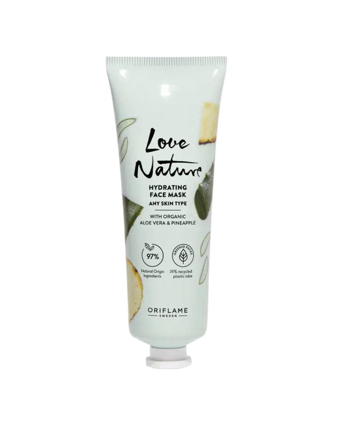 Love Nature Hydrating Face Mask with Organic Aloe Vera & Pineapple