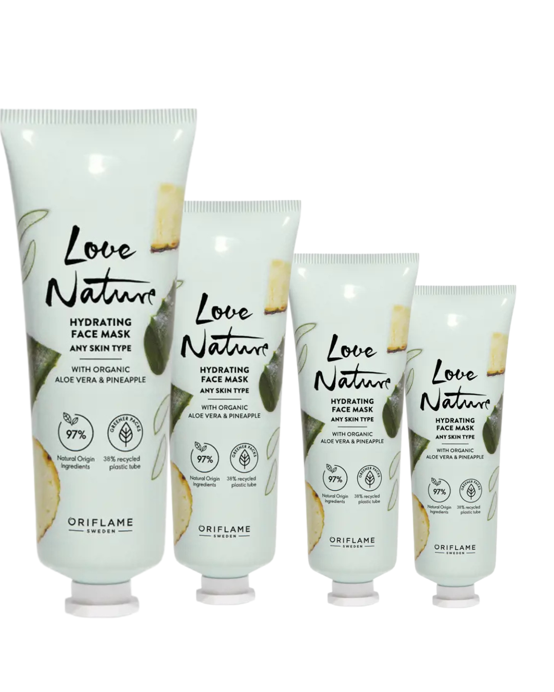 Love Nature Hydrating Face Mask with Organic Aloe Vera & Pineapple