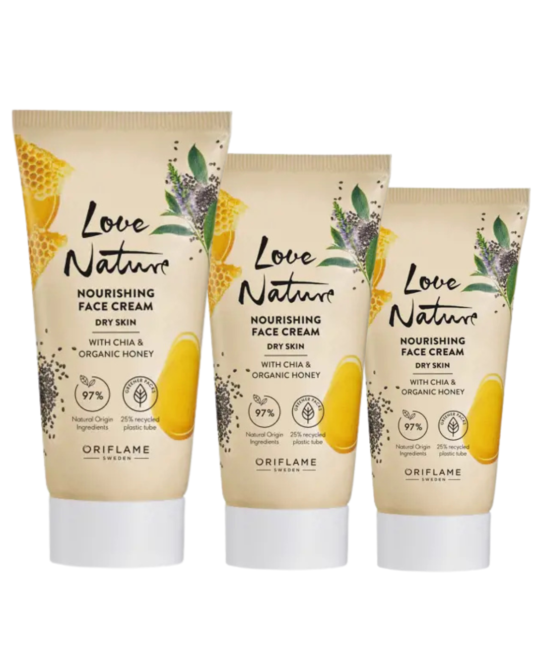 Love Nature Nourishing Face Cream with chia & organic honey
