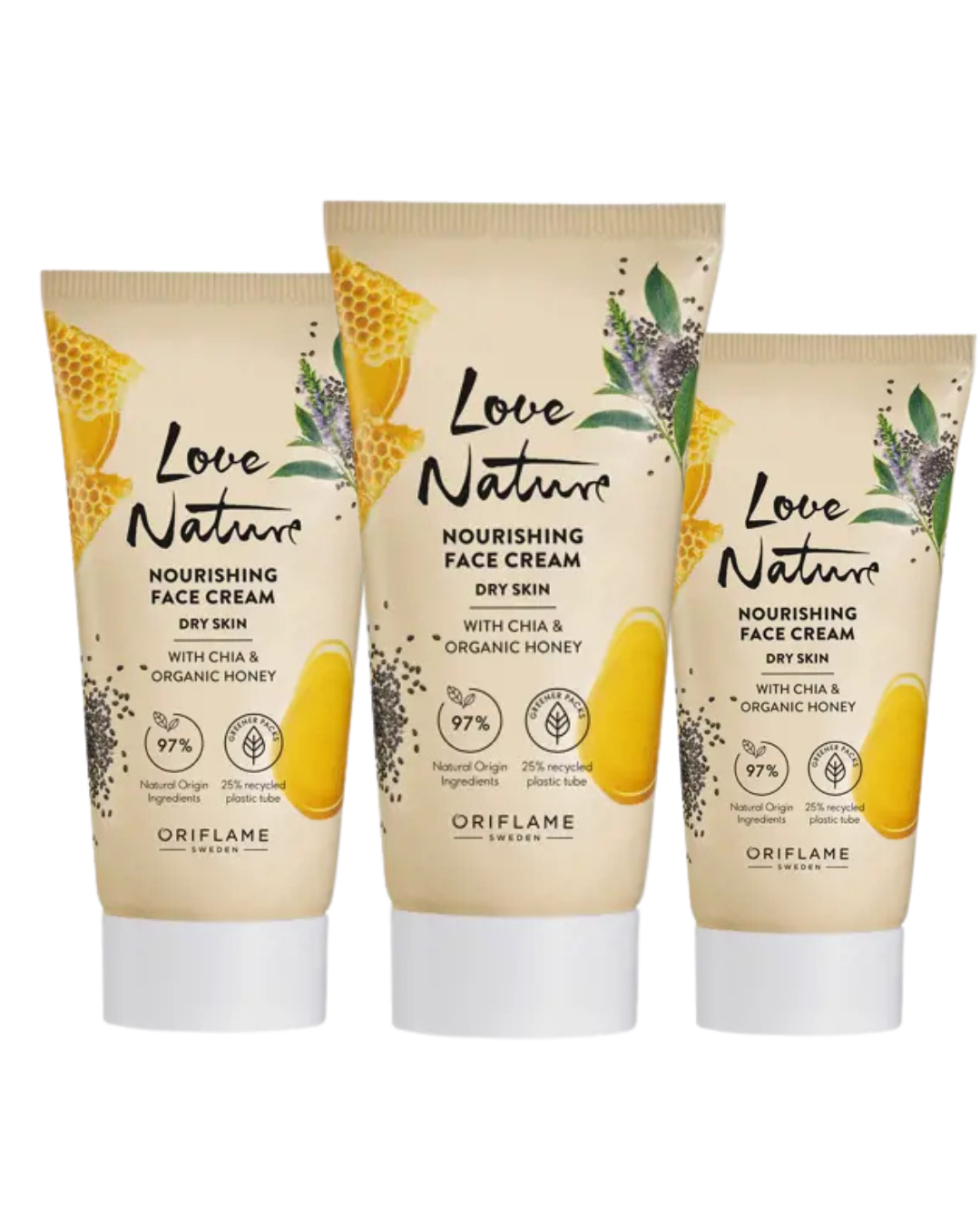 Love Nature Nourishing Face Cream with chia & organic honey