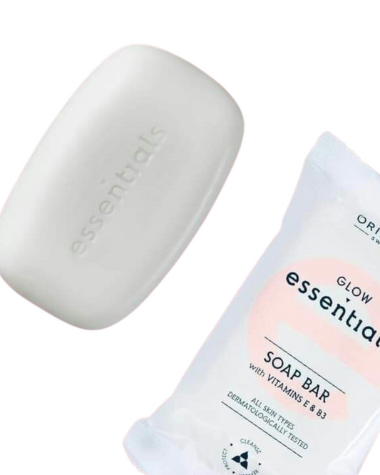 Glow Essentials Soap Bar with vitamins E & B3