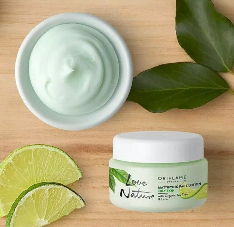Love Nature Mattifying Face Lotion with Organic Tea Tree & Lime 50ml